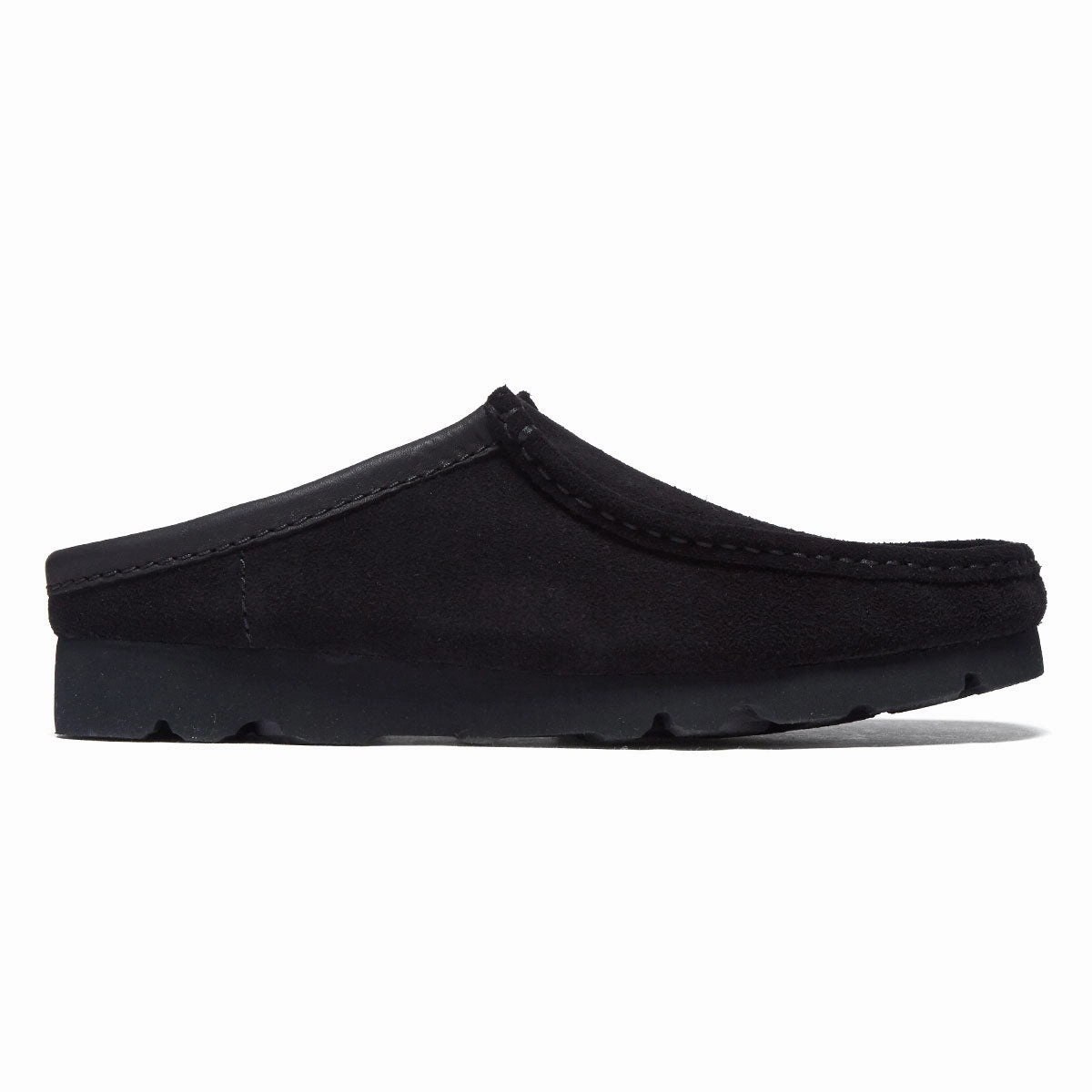 Clarks Wallabee Slip Shoes - Black Suede Air Cushion