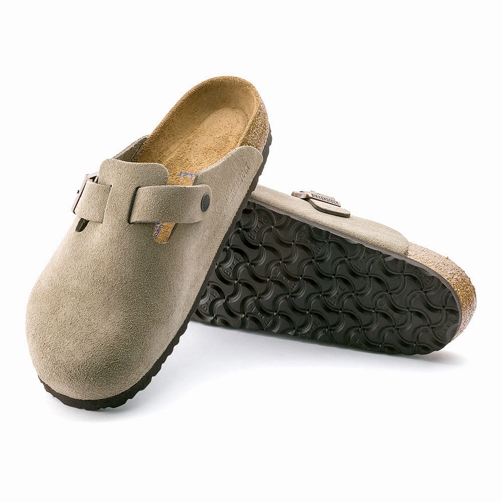 Classic Fit Birkenstock Boston Suede Taupe