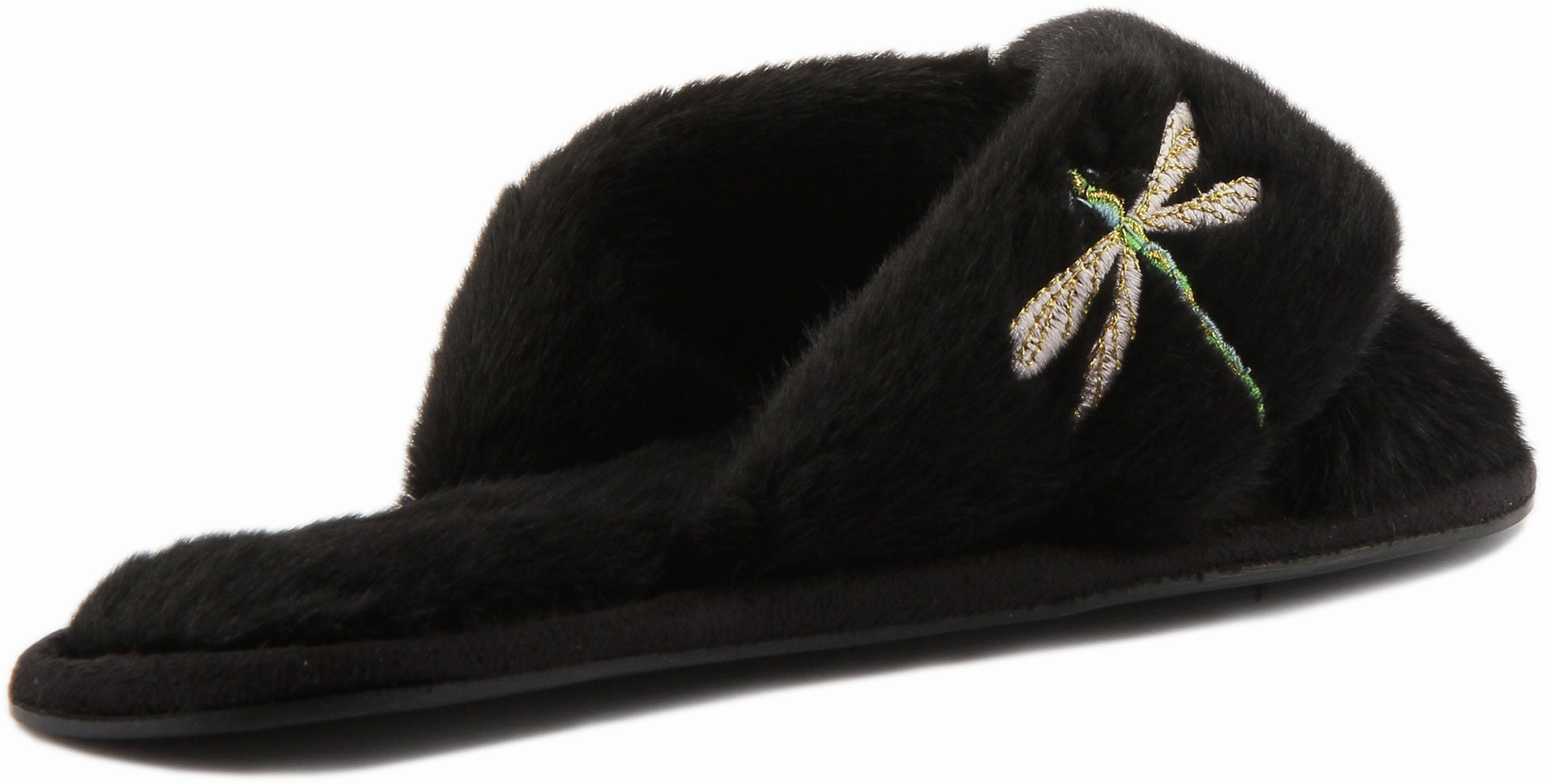 Classic Lacing Joules Slippet Lux In Black For Women