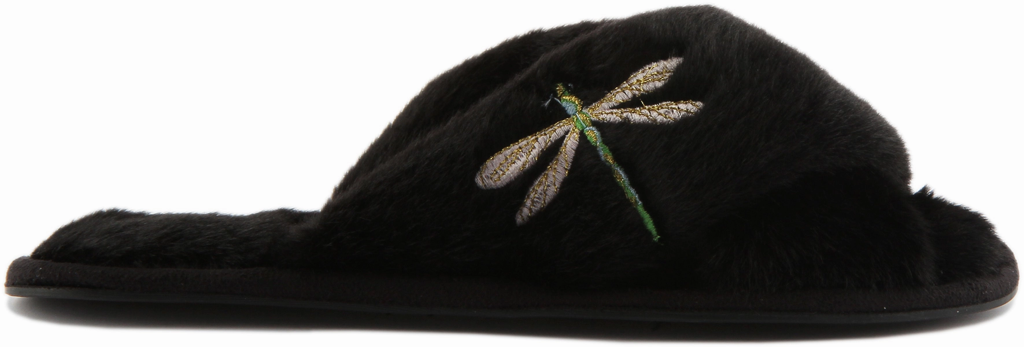 Classic Lacing Joules Slippet Lux In Black For Women