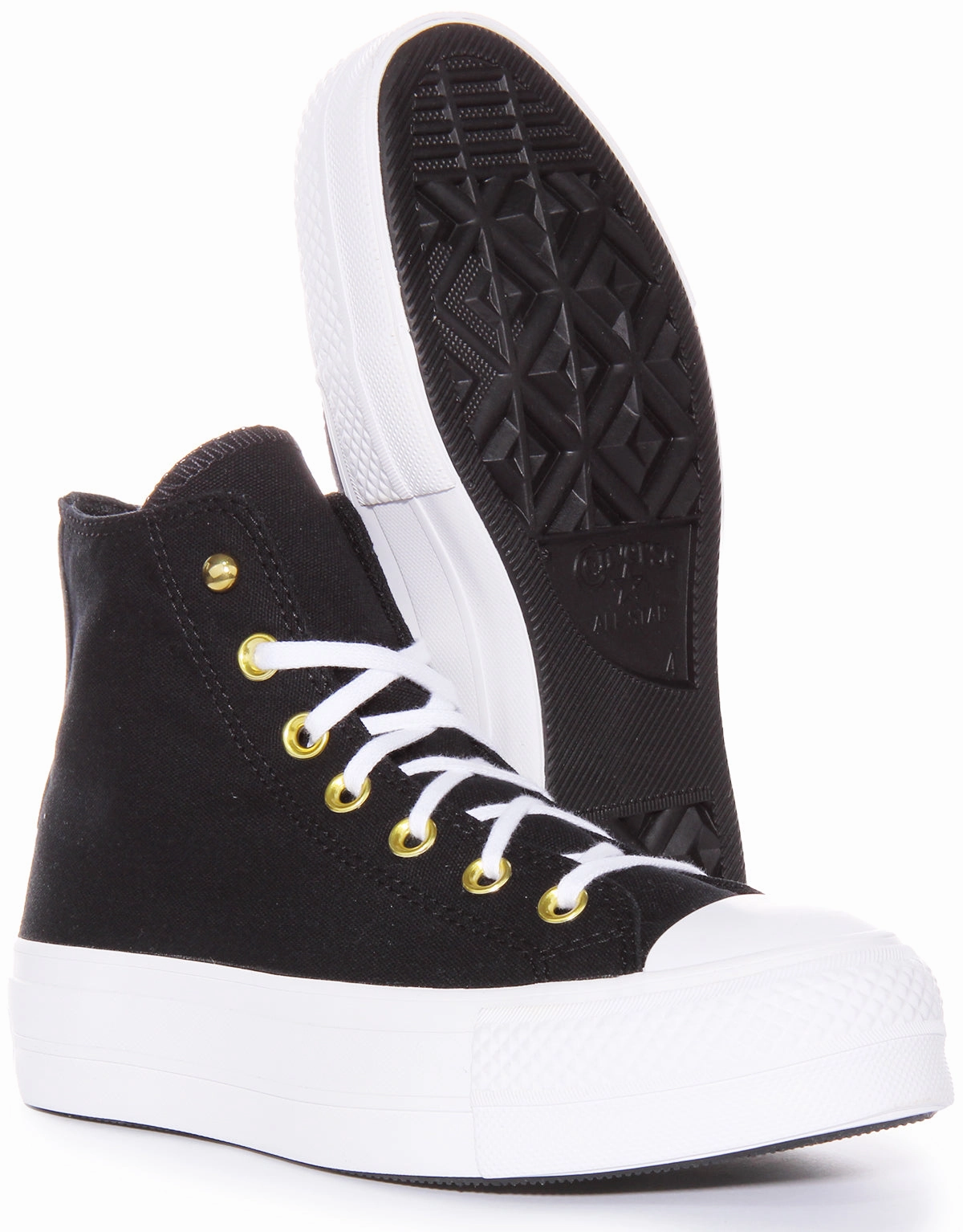 Classic Wear Converse A05453C Chuck Taylor Platform Studd In Black Gold