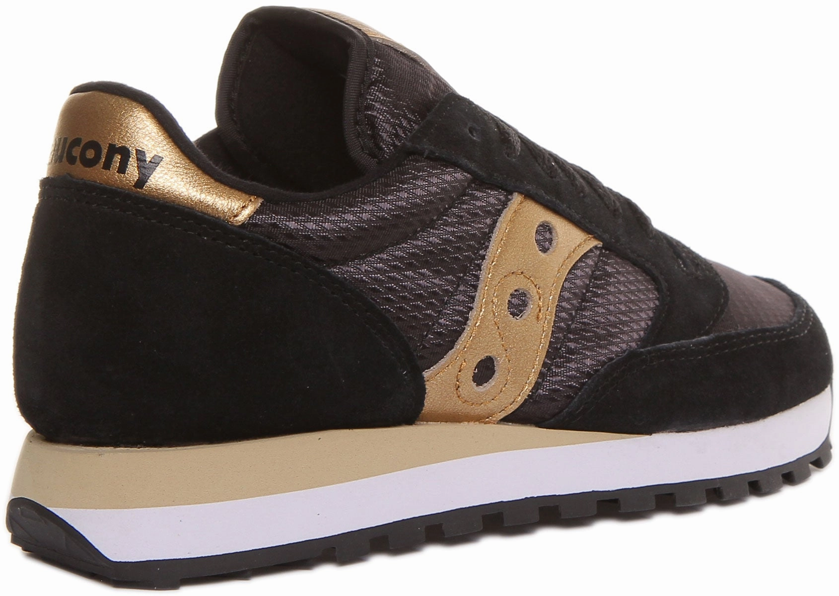 Clean Cut Saucony Jazz Original In Black Gold For Women