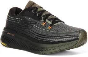 Skechers Vivid 2.0 In Black Olive For Men Upper knit zones enhance stretch and support