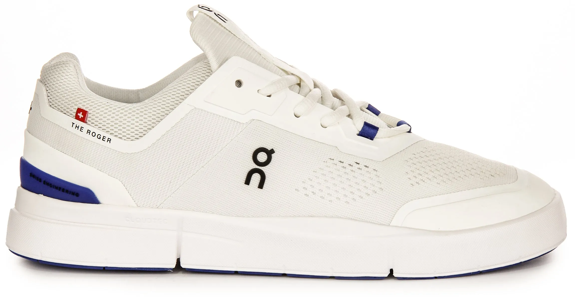 Cloud Cushioning On Running The Roger Spin In White Blue For Men