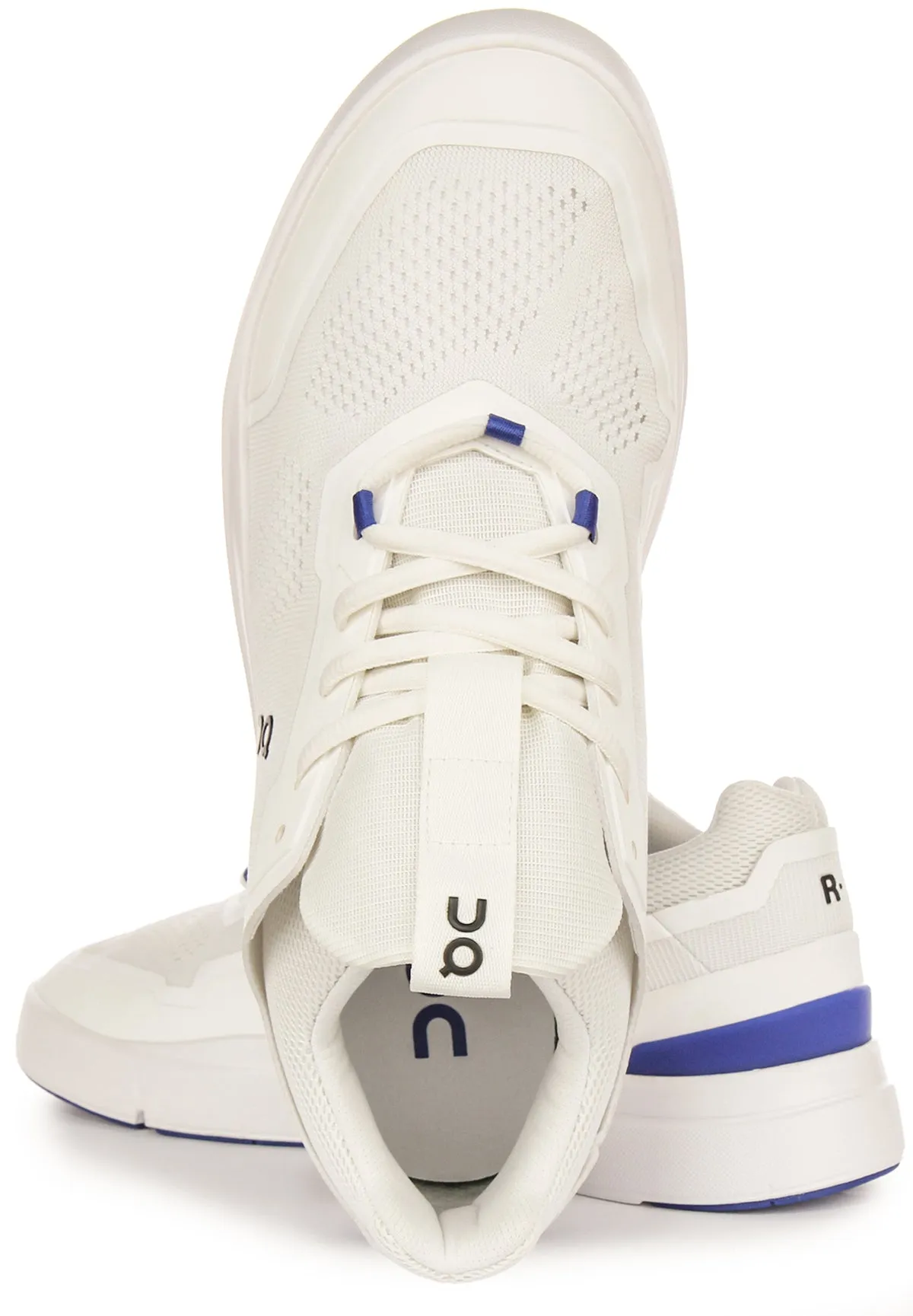 Cloud Cushioning On Running The Roger Spin In White Blue For Men