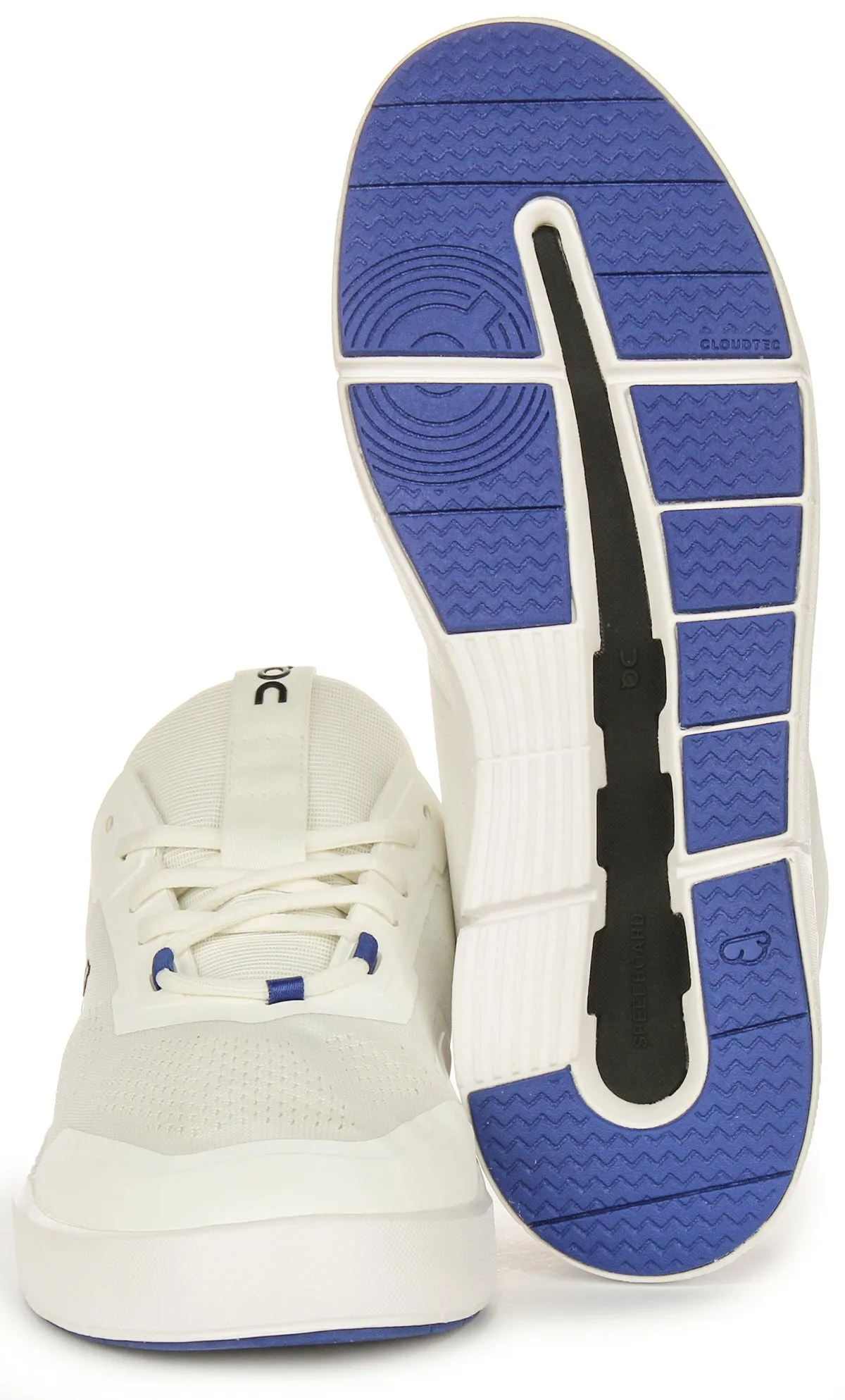 Cloud Cushioning On Running The Roger Spin In White Blue For Men