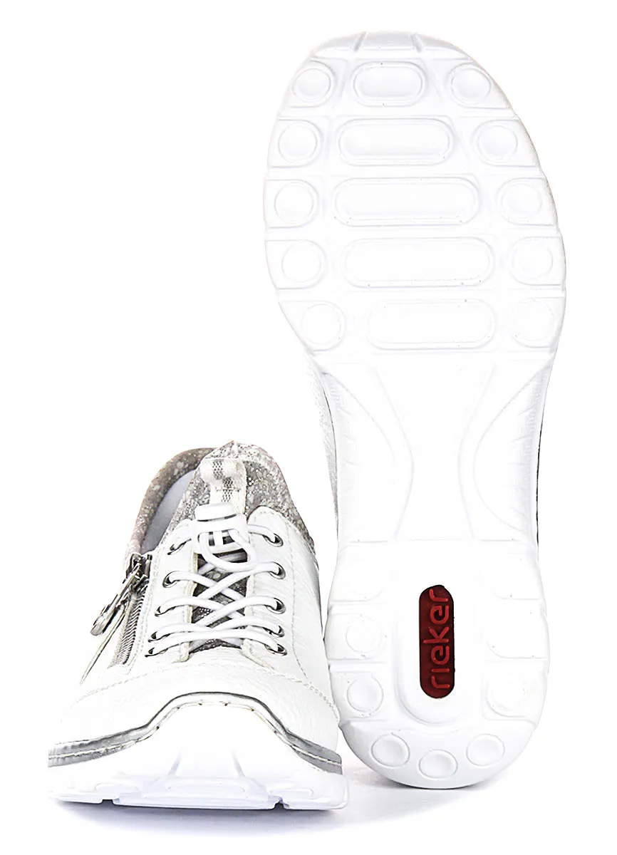 Cloud Feel Rieker L32F1-80 In White silver For Women