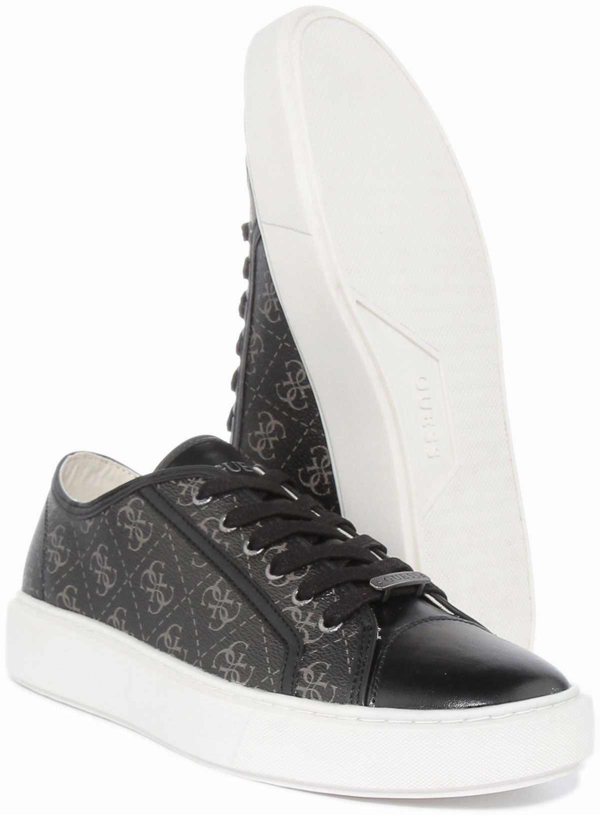 Cloud Comfort Guess Vice 4G Lace up Trainer In Coal For Men