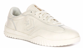 Converse Run Star Trainers A12778C In Cream Leather Pull Step Comfortable Fashion