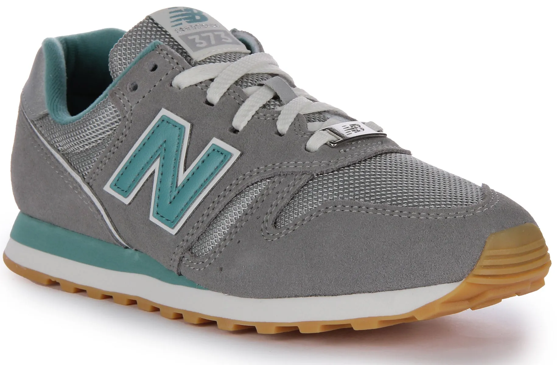 Step Control Refined Look New Balance WL 373 OD2 In Grey Turquos For Women