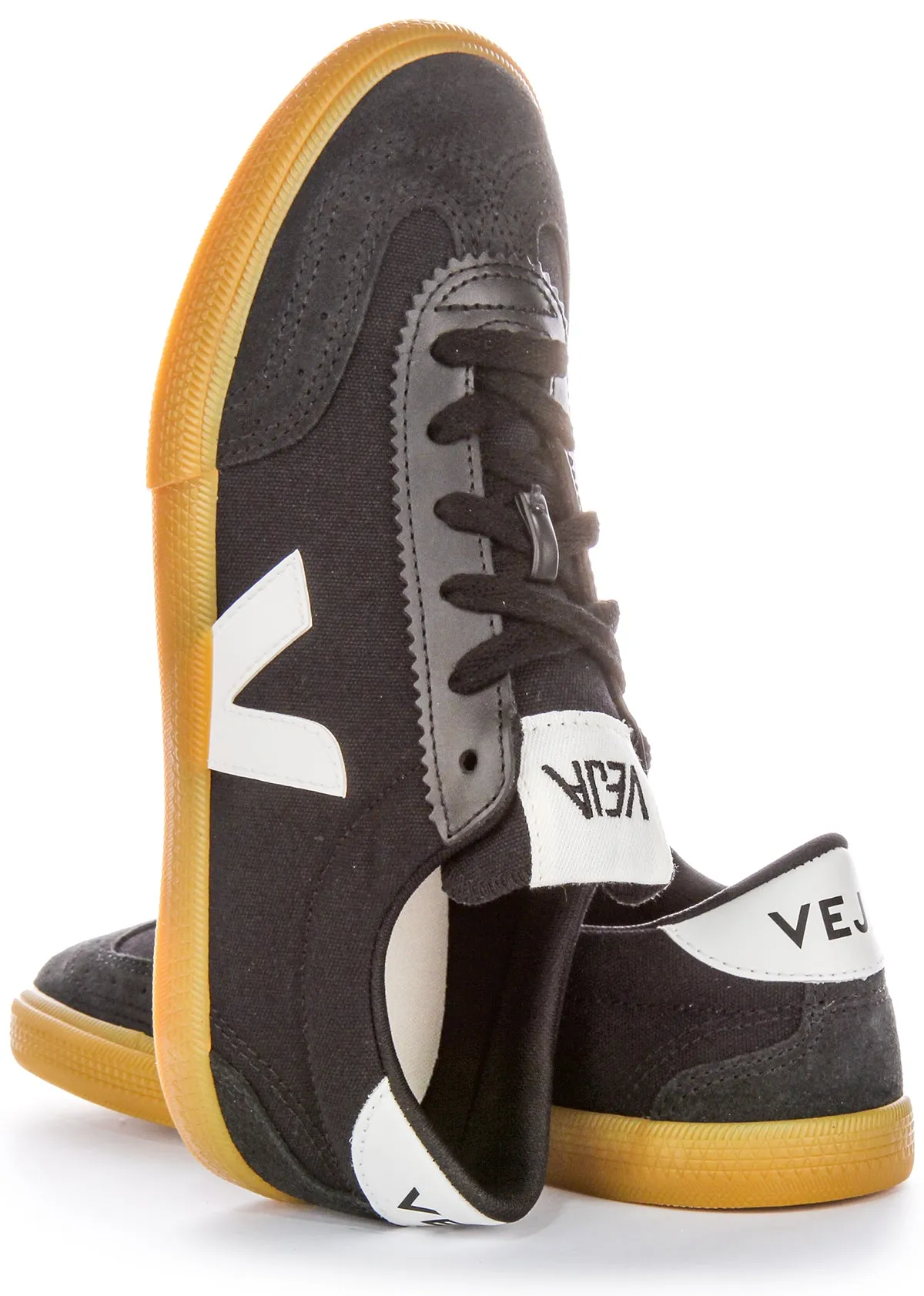 Comfort Pad Veja Volley In Black White For Women