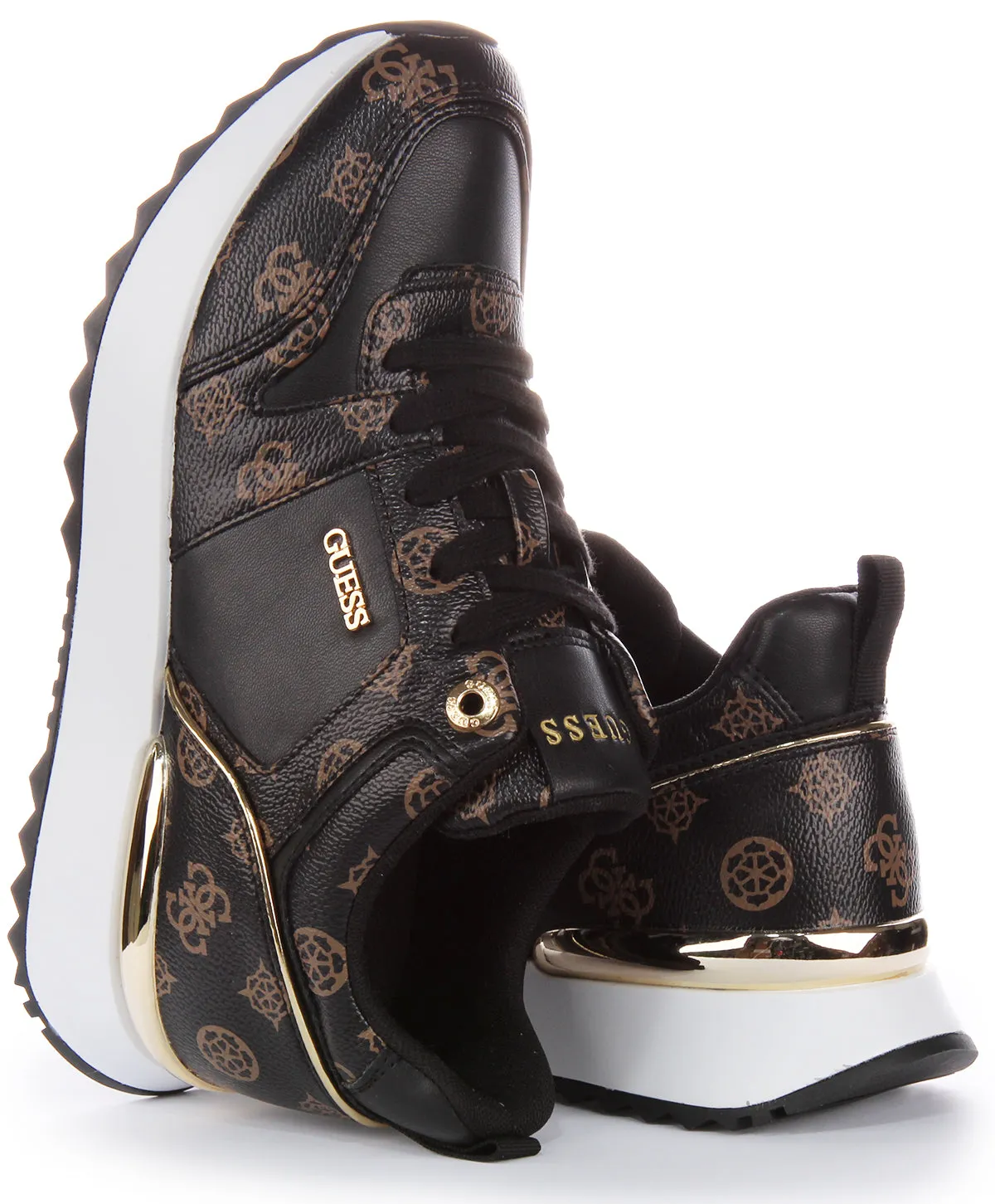Comfort Walk Guess Kaddy Peony Trainer In Choco For Women