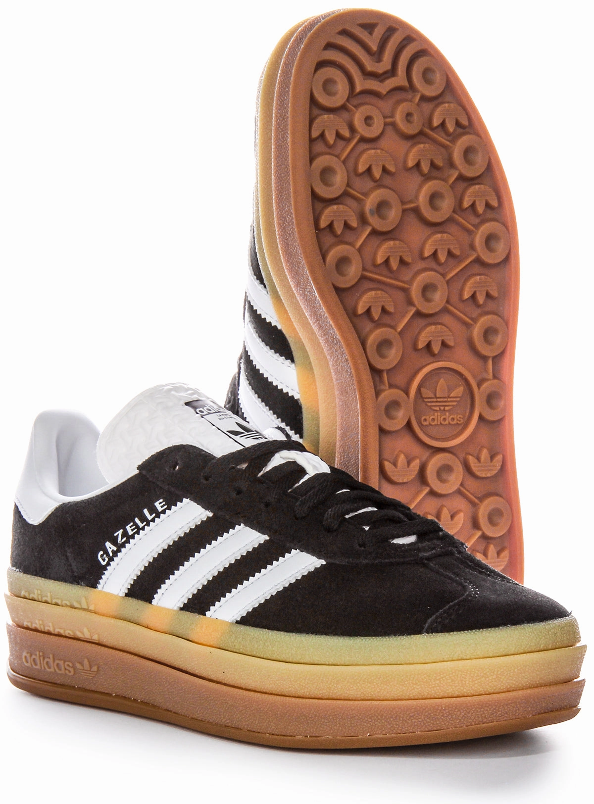 Comfort - Assured Features Adidas Gazelle Bold W Black White Gum Trainers