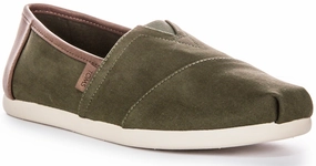 Toms Alpargata Vegan In Olive Green For Men Vine Path