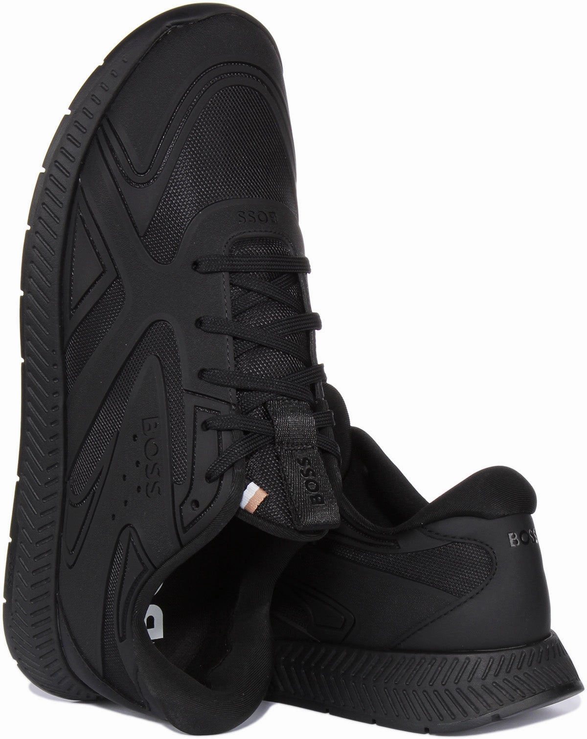 Comfort Focused Boss Titanium Runner In All Black For Men