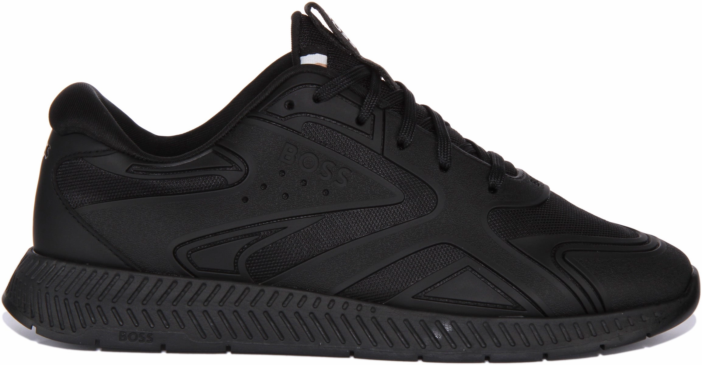 Comfort Focused Boss Titanium Runner In All Black For Men