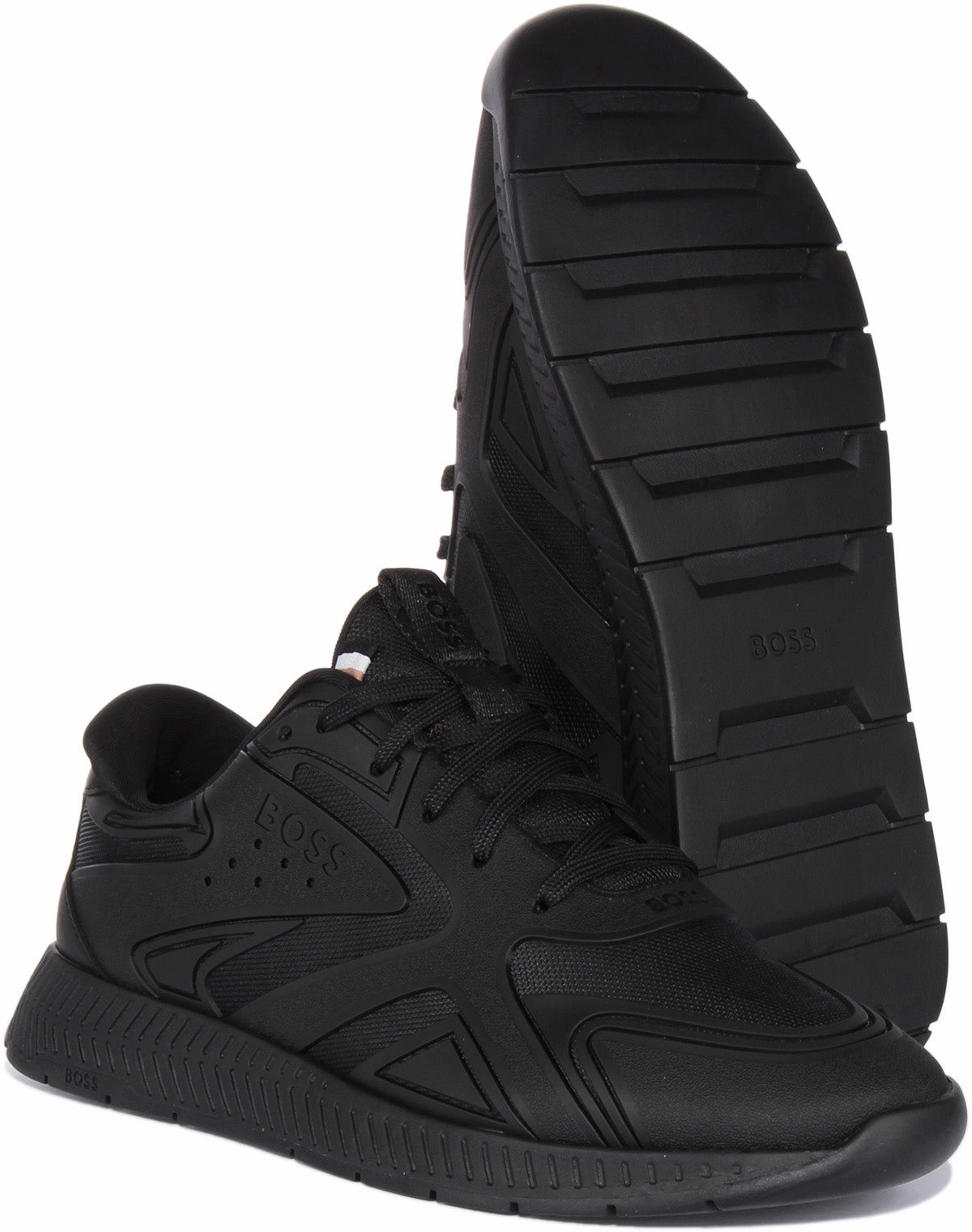 Comfort Focused Boss Titanium Runner In All Black For Men