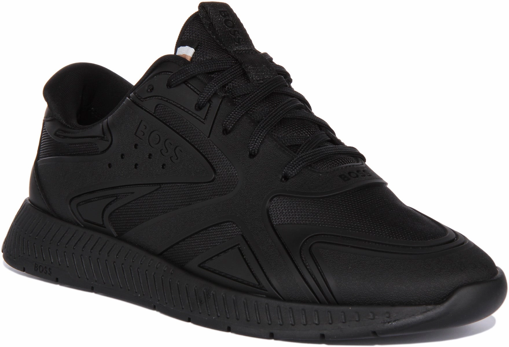 Stable platform Boss Titanium Runner In All Black For Men