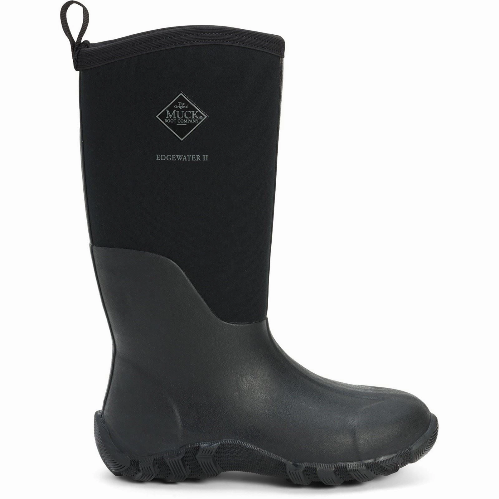 Comfort Grip Muck Boots Edgewater II Rubber Black Wellington Boots