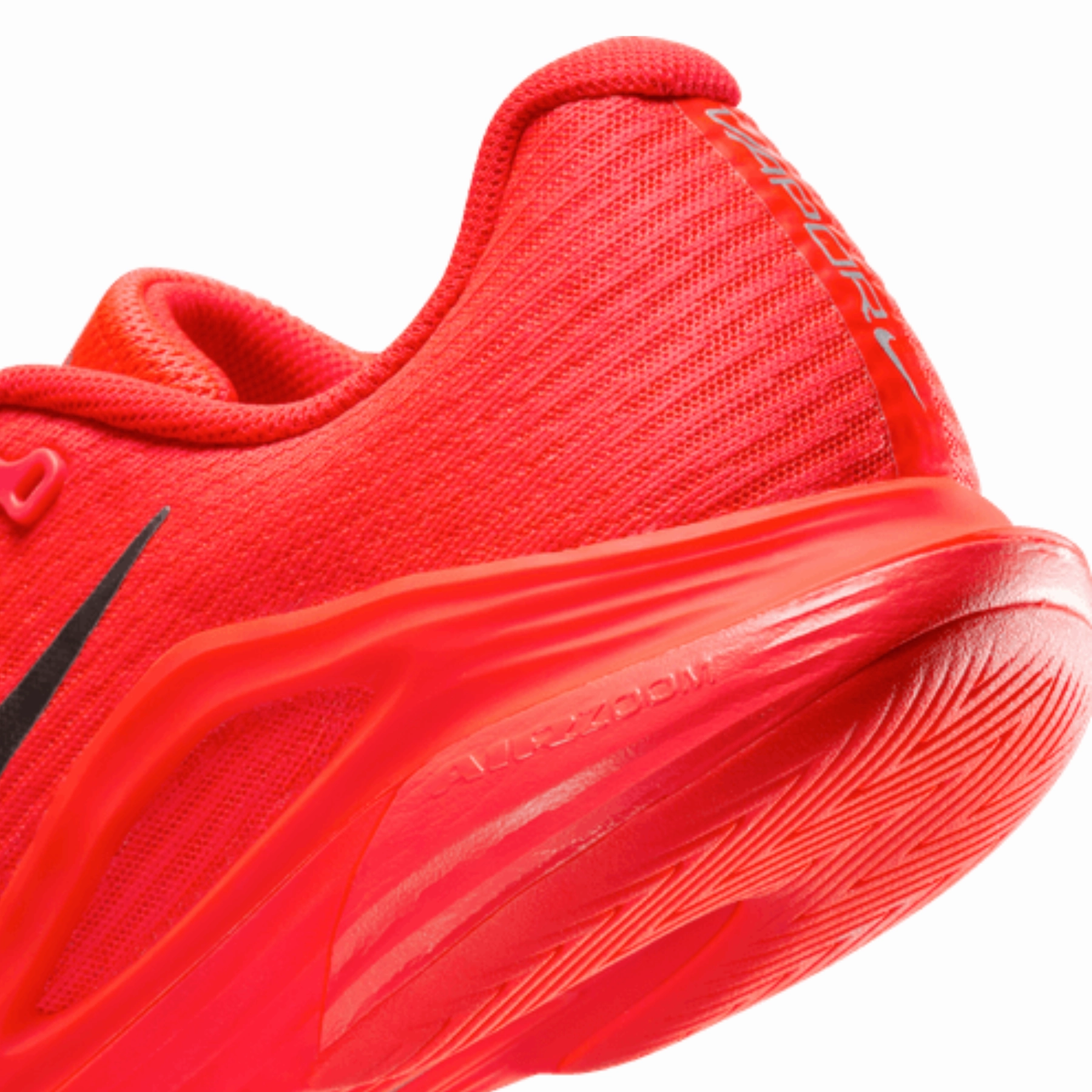 Comfort Insole Design Nike Vapor 12 Premium Womens Hard Court Tennis Shoes - Bright Crimson/Metallic Silver