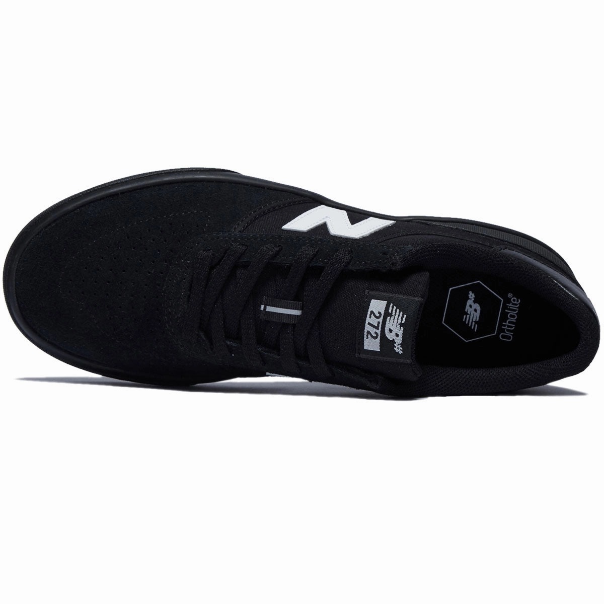 Comfort Lining New Balance 272 Shoes - Black/White Suede