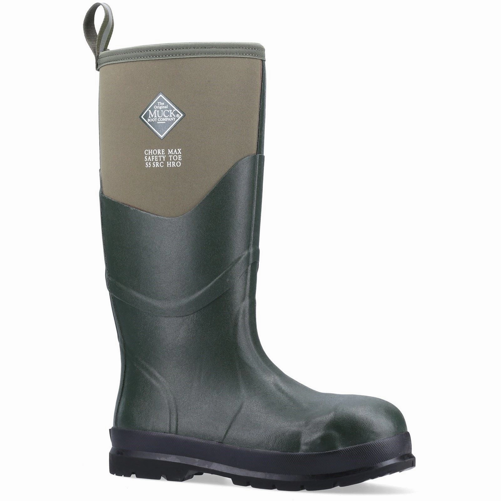 Muck Boots Chore Max S5 Rubber Moss Wellington Boots Quick Slip On All Season Boots