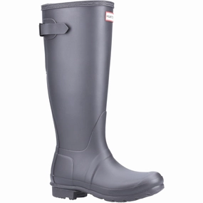 WFT1001RMA-BLK Original Tall Back Adjustable Wellington Boots Female Black Rugged Boots Chilly Walk Ready