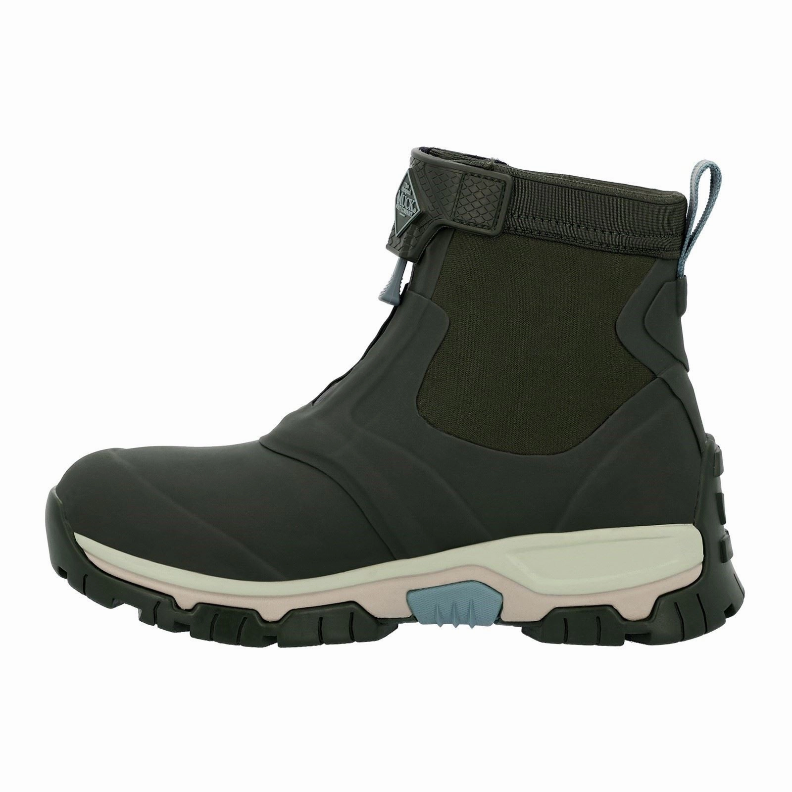Comfort Step Walk Muck Boots Apex Mid Zip Rubber Moss Wellington Boots