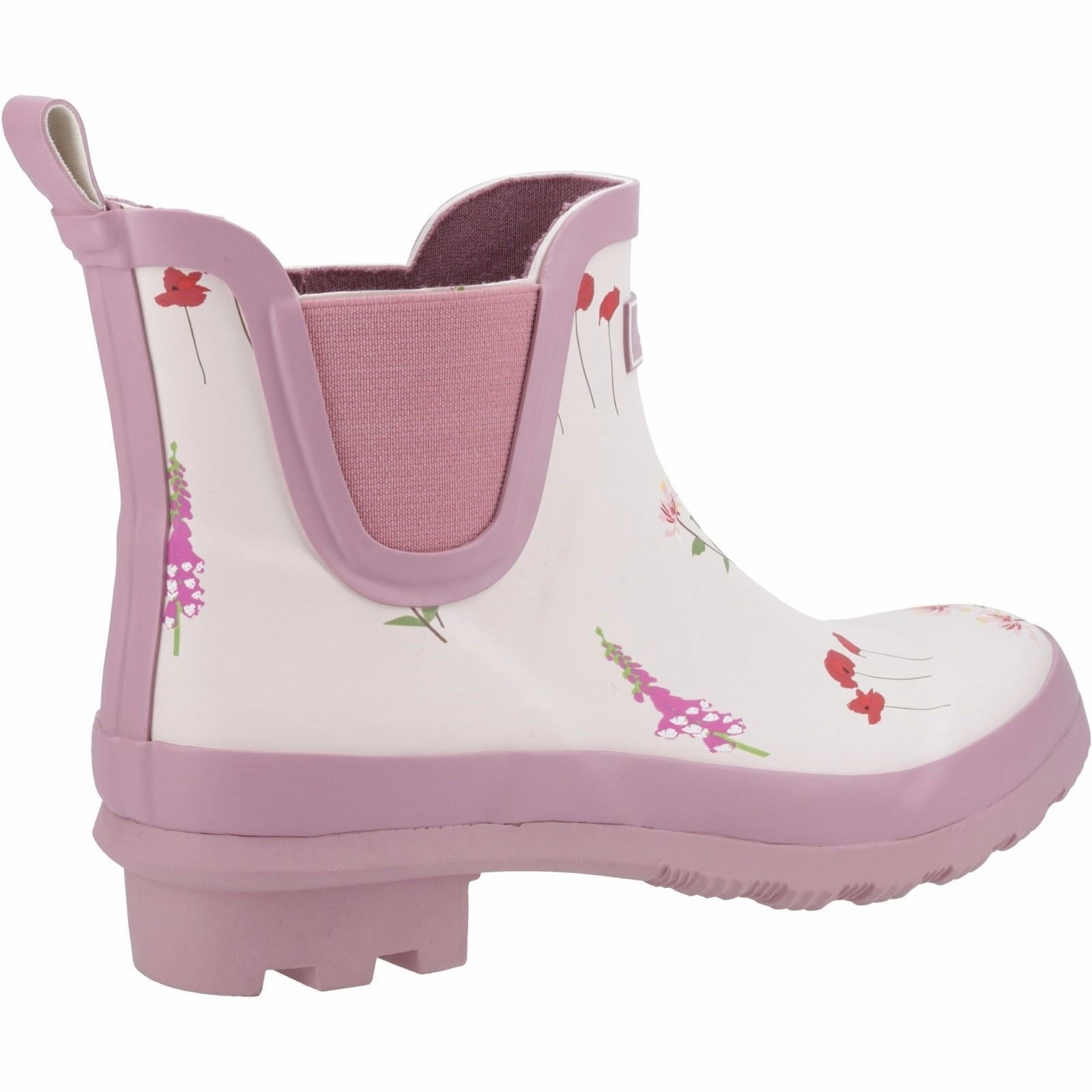 Comfort Trek Cotswold Wildflower Ankle Rubber Women's Pink Wellington Boots