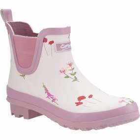 Heavy Duty Fit Cotswold Wildflower Ankle Rubber Women's Pink Wellington Boots