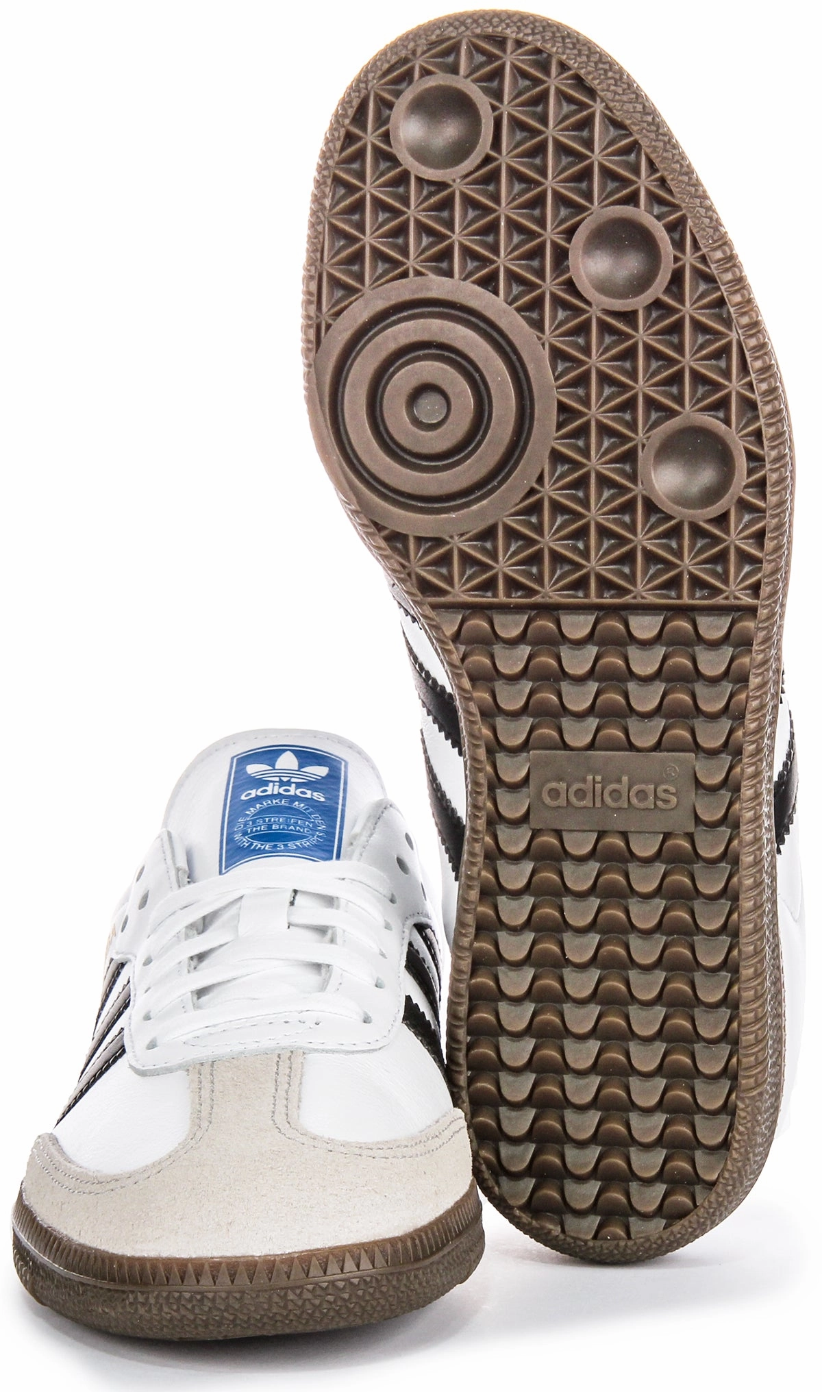 Comfortable Footbed Adidas Samba OG J In White Black For Youth