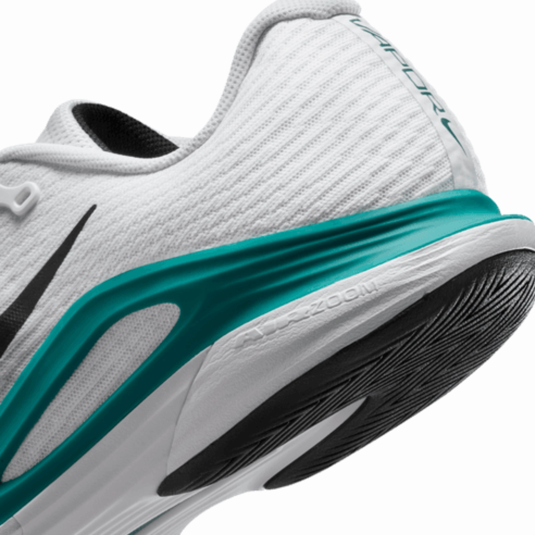 Comfortable Lacing Nike Vapor 12 Mens Hard Court Tennis Shoes - White/Black Radiant Emerald