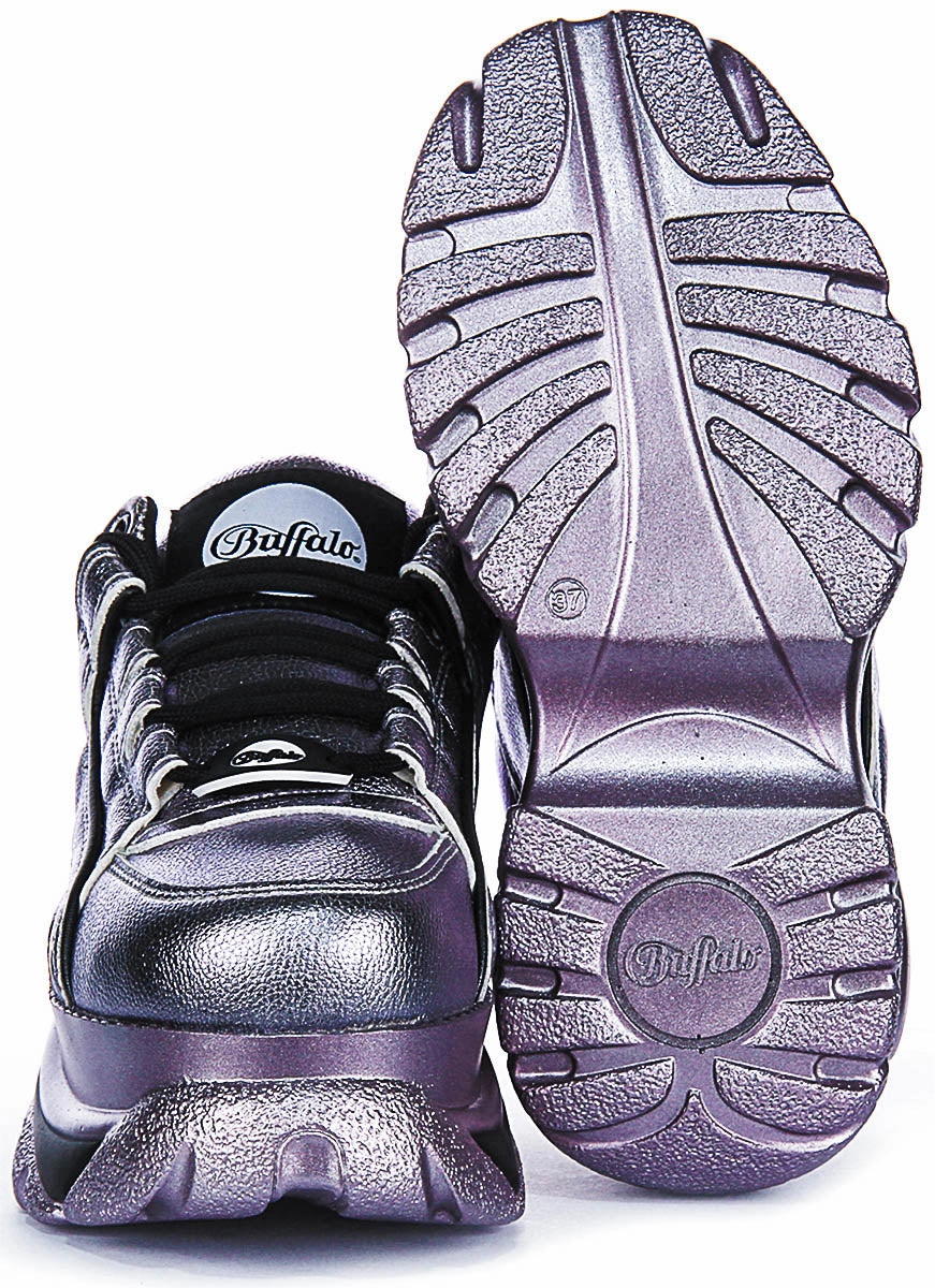 Comfortable Sole Buffalo 1339-14 2.0 In Lavender Metallic For Women