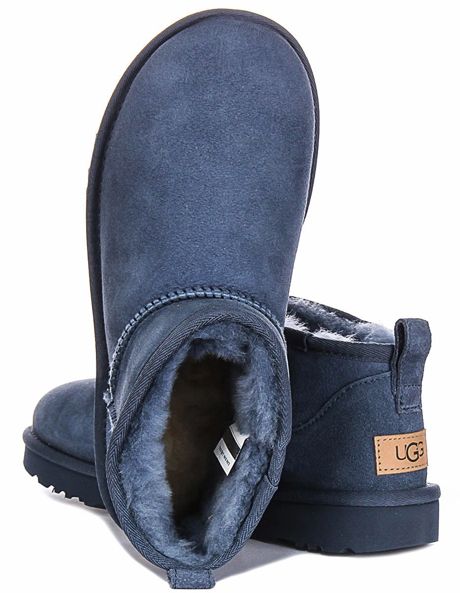 Comfortable Ugg Australia W Classic Ultra Mini In Dark Blue For Women