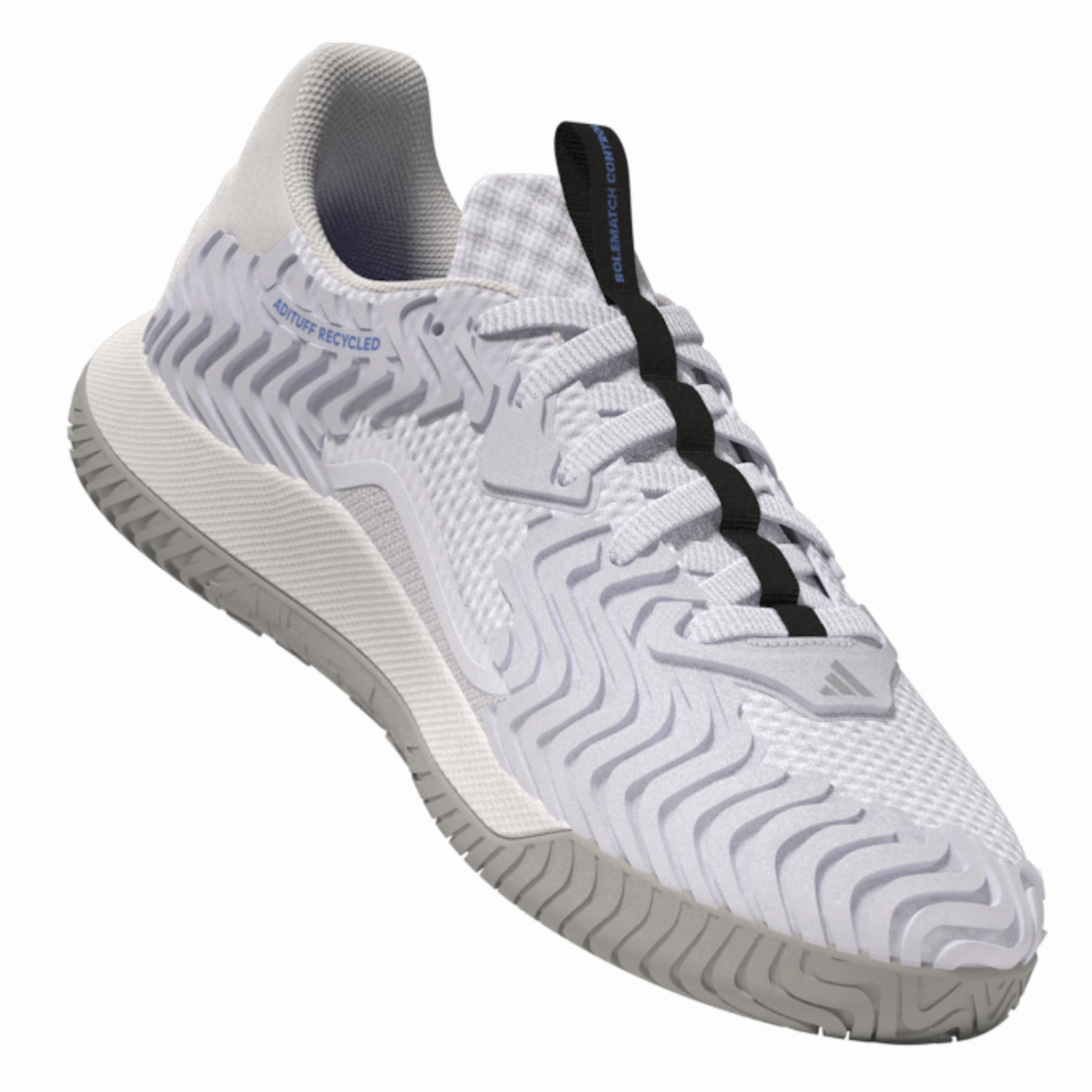 Comfortable Walking Adidas Performance Sole Match Control Ftw White/Core Black/Lucblu Men Tennis Shoes