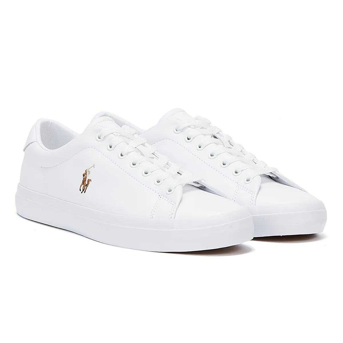 Stable Tread Shock Ease Ralph Lauren Longwood Leather White Trainers