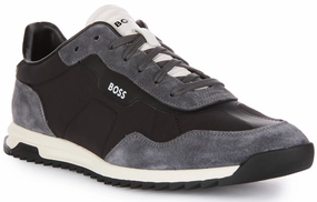 Cardio Friendly Boss Zayn Low Profile Nylon Suede In Black For Men