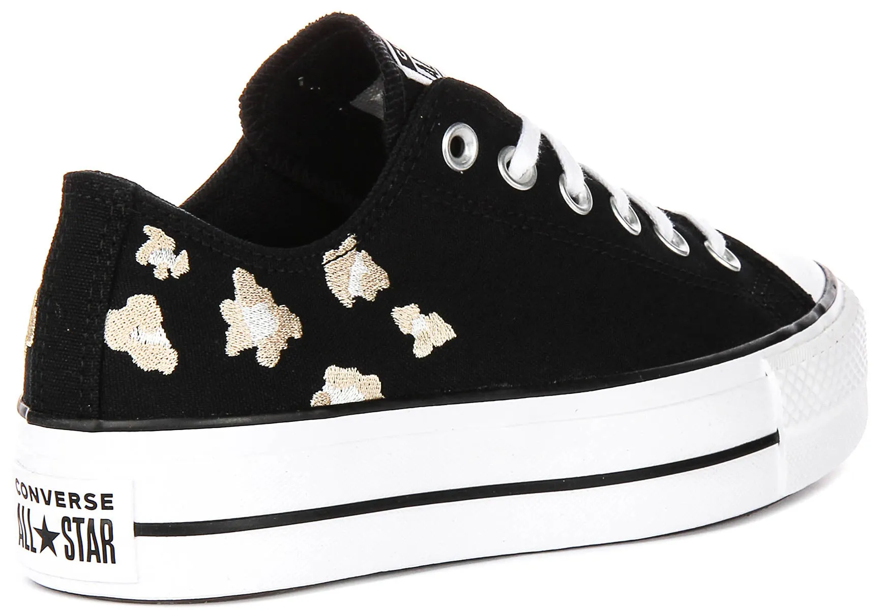 Converse All Star Lift Low A14937C In Black Gold For Women Natural motion