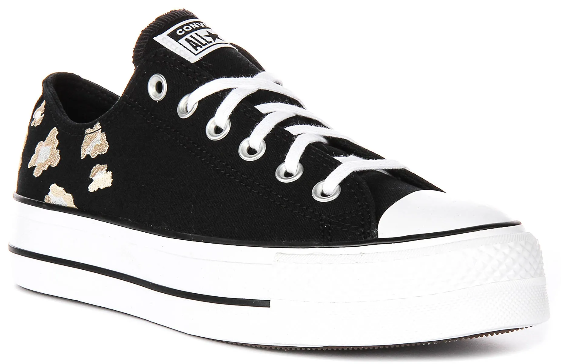Red Hot Fresh Daily Converse All Star Lift Low A14937C In Black Gold For Women