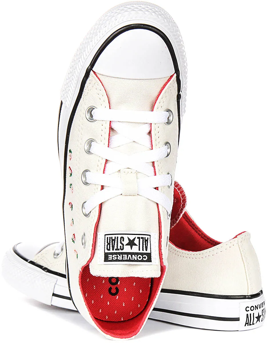 Converse All Star Low A14933C In White Strawberry Breathable Feel