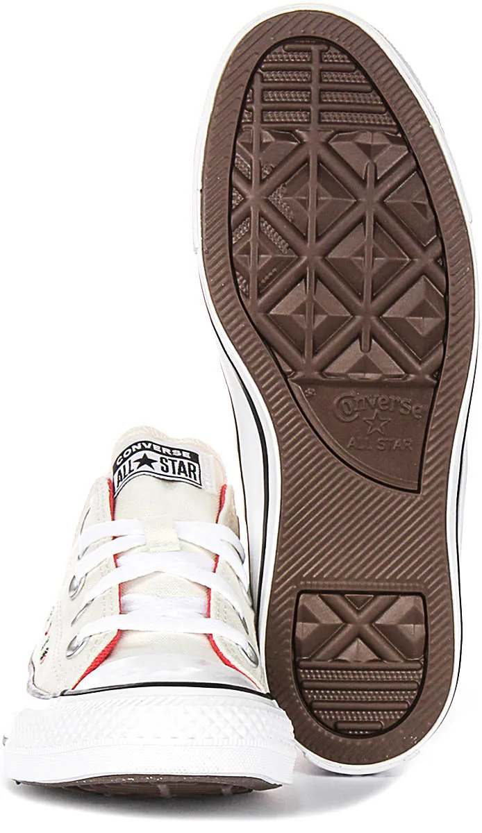 Converse All Star Low A14933C In White Strawberry Breathable Feel