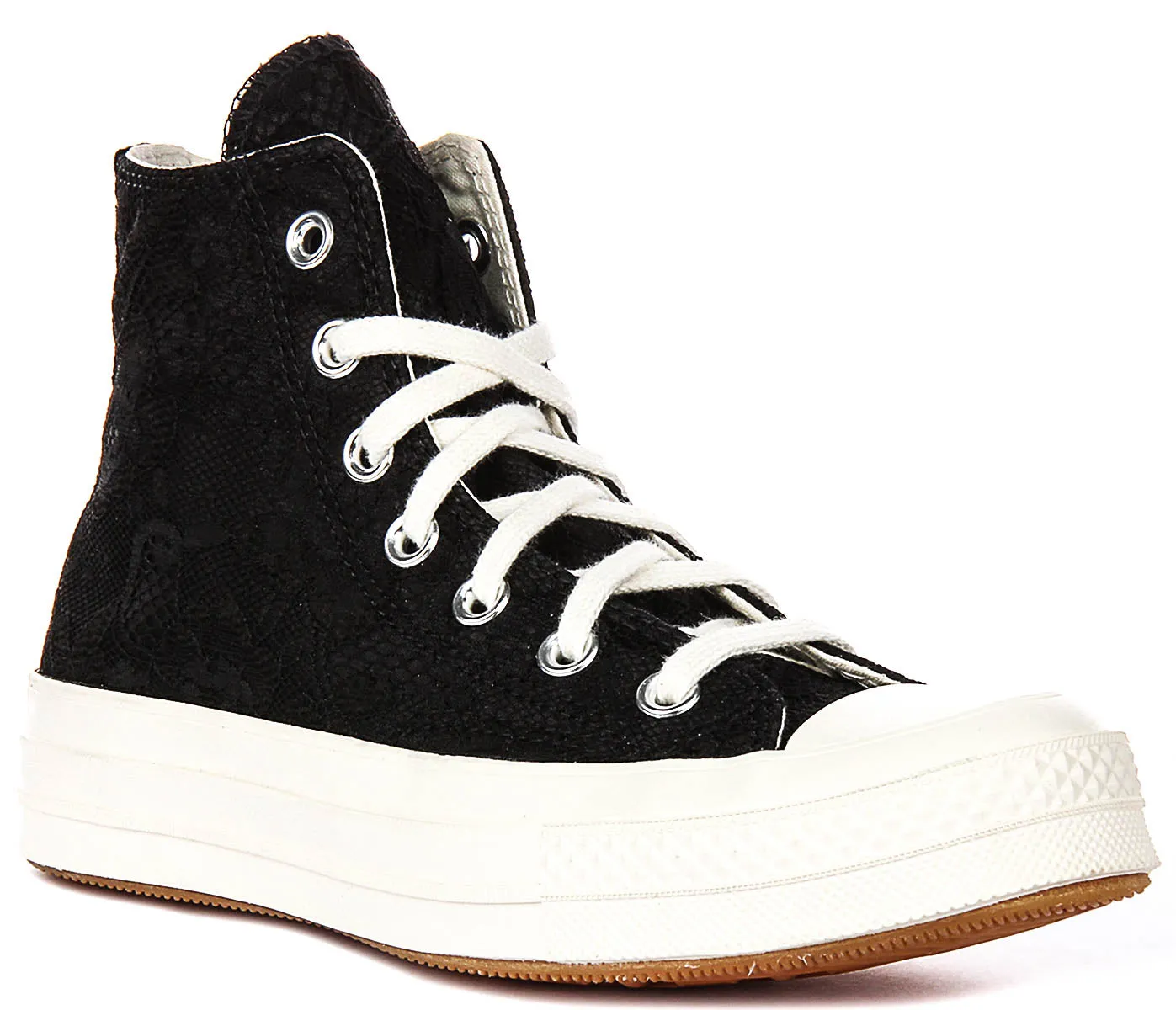 Performance Level Ventilated Converse Chuck 70s High A13665C In Black Floral Texture