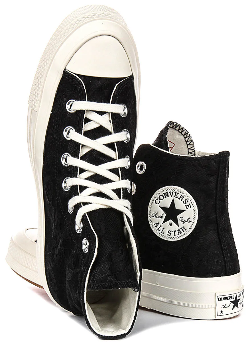 Converse Chuck 70s High A13665C In Black Floral Texture Ultimate Traction