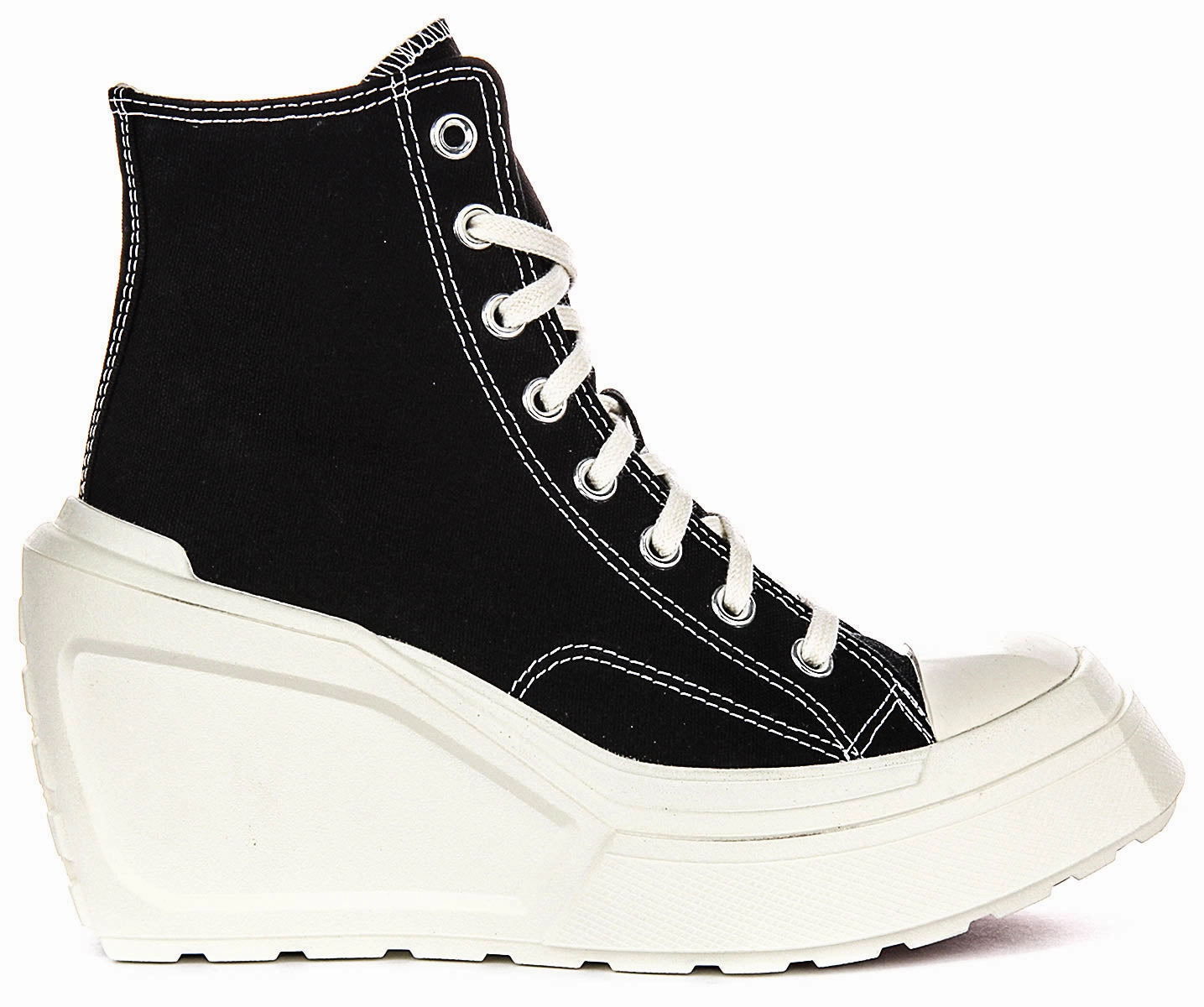 Converse A06478C De Luxe Wedge In Black White For Women Soft Step Move-In