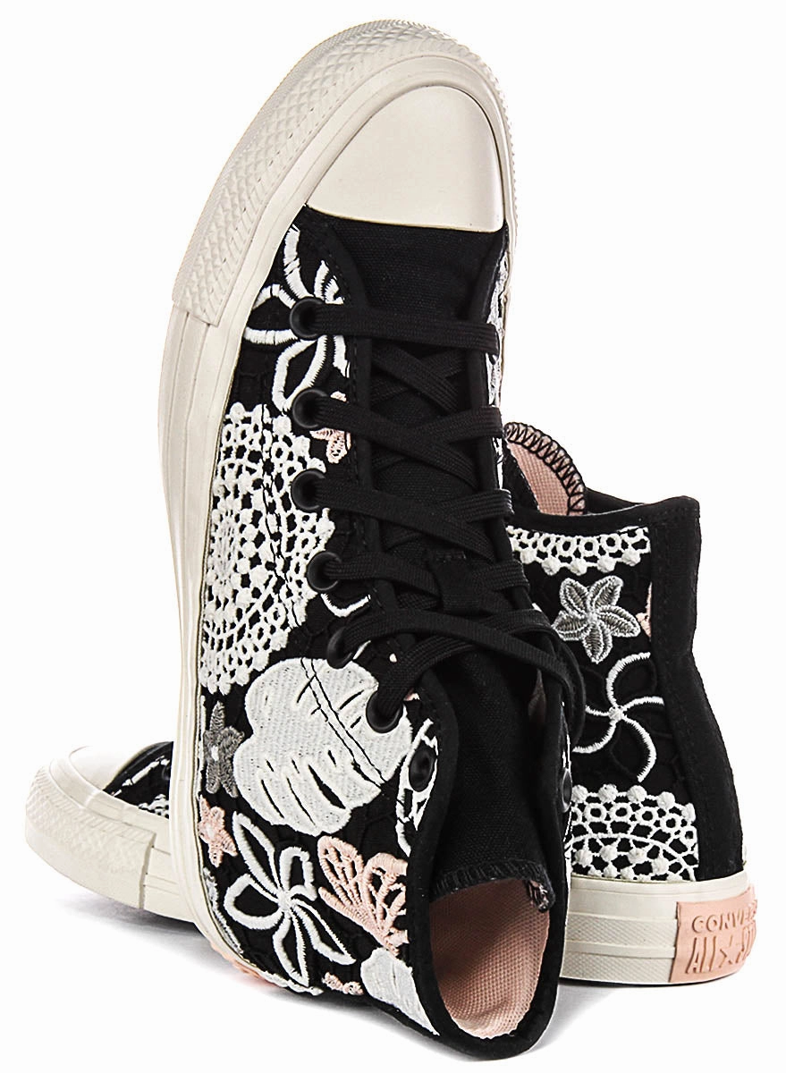 Converse A07536C Crochet Floral In Black For Women Everyday Wear