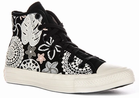 Converse A07536C Crochet Floral In Black For Women Quilt Warm Dog Run