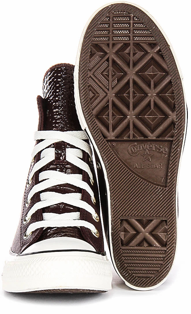 Converse All Star A12349C Wedge In Burgundy Leather Pure Sprint