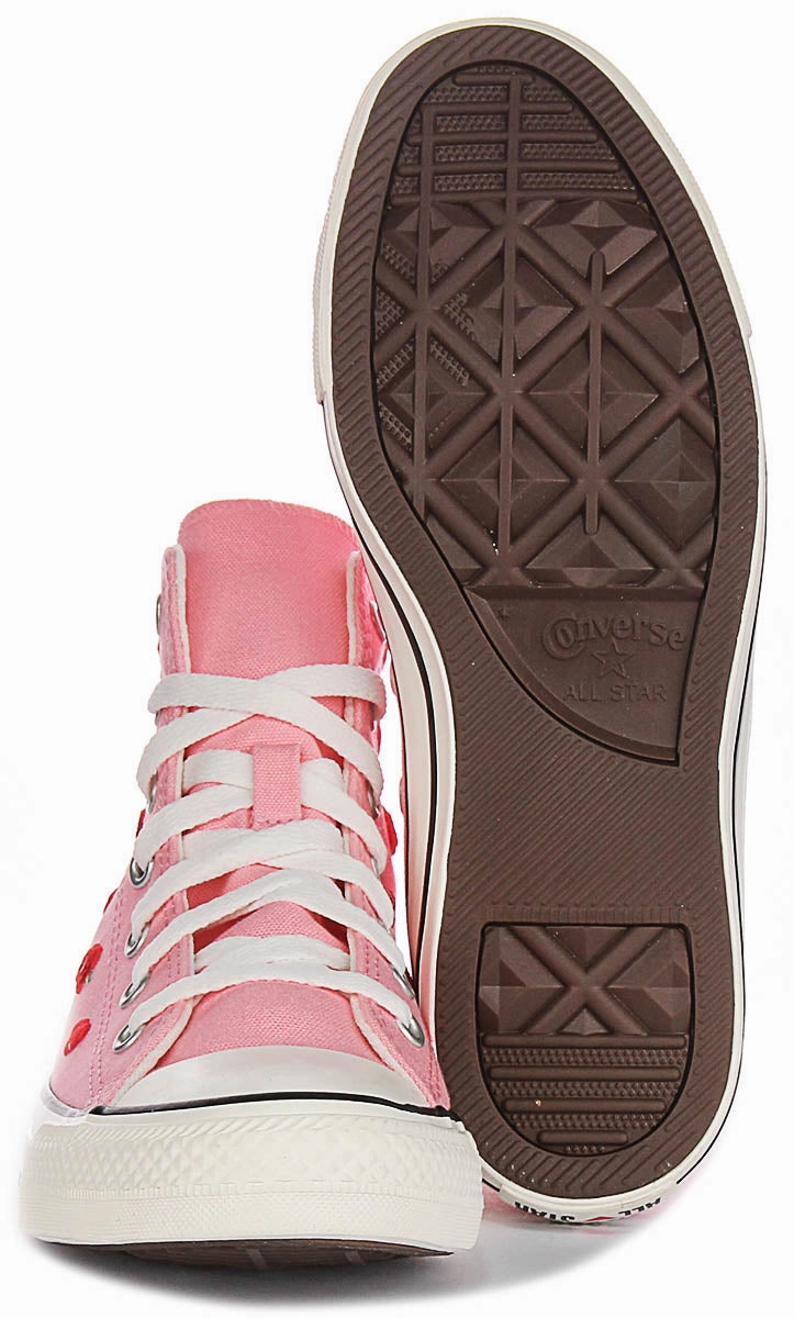 Converse All Star A12624C Heart & Roses In Pink For Junior Soft Insole