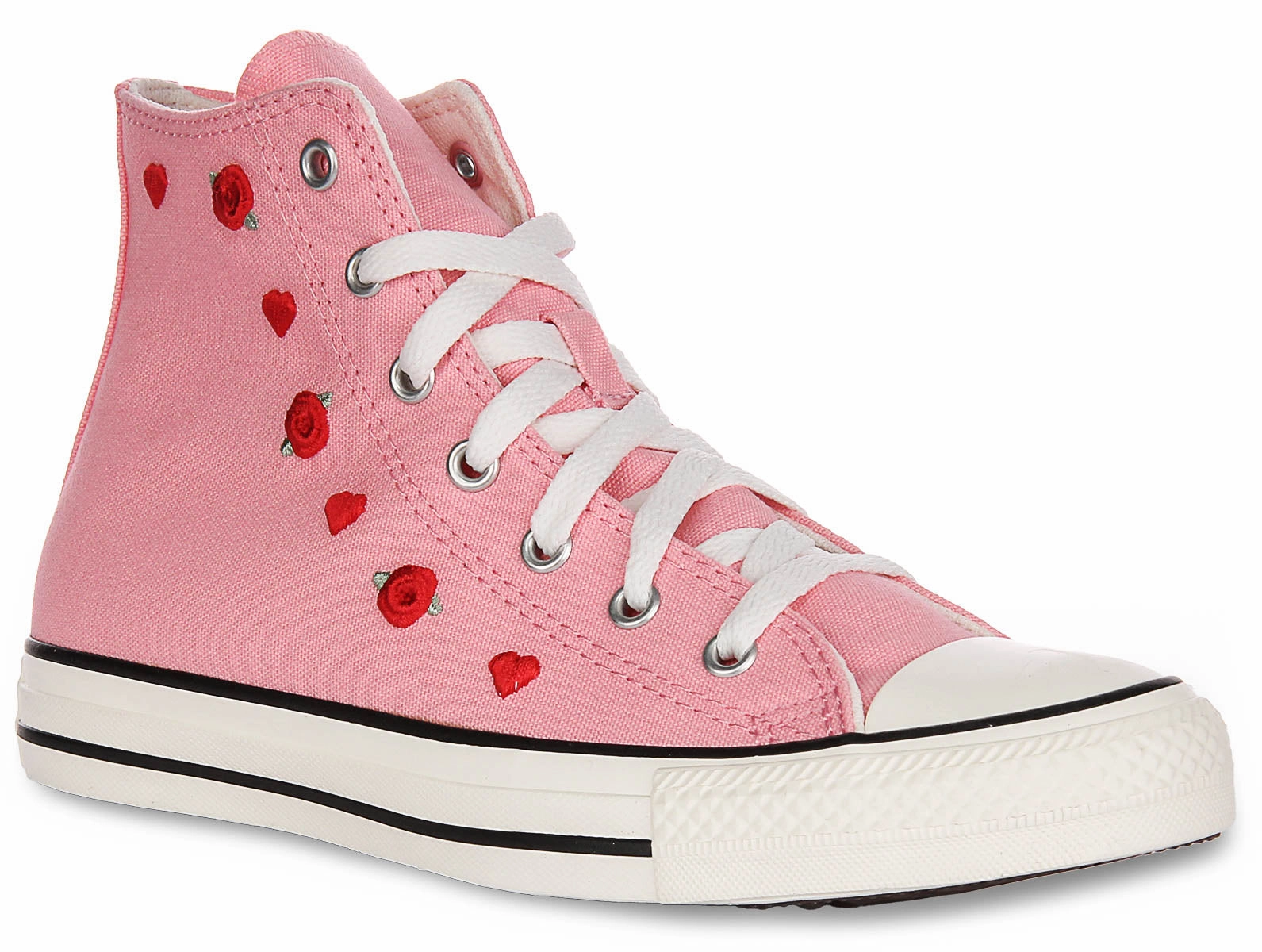 Converse All Star A12624C Heart & Roses In Pink For Junior Lightweight Upper