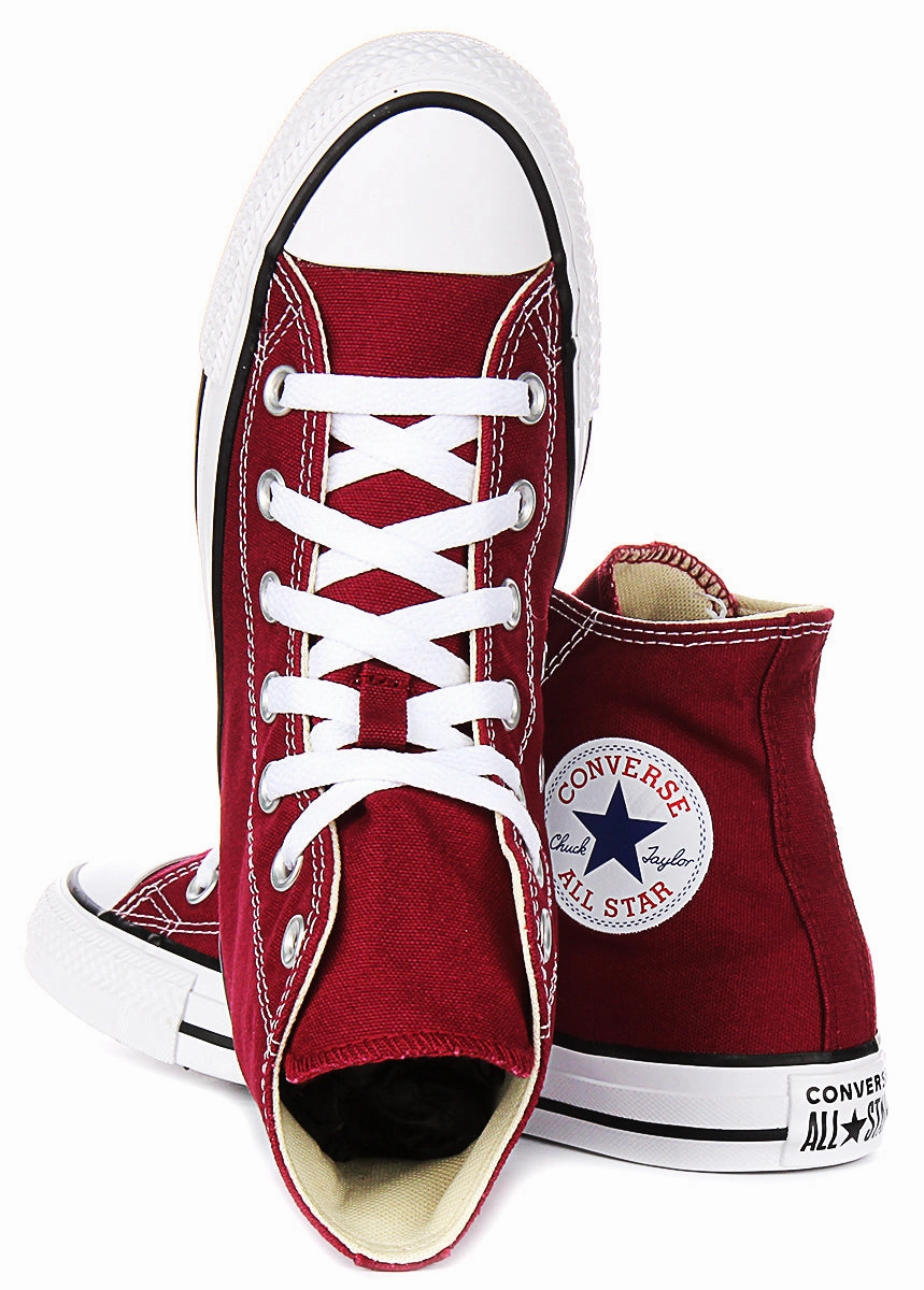 Converse All Star Chuck Taylor M9613C In Maroon Hi Tops Active Step-On Glide